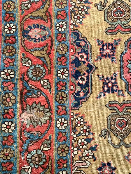 Handmade Vintage Wool Rug Colorful Persian Kerman Floral Design 2'11 x 4'9 I Got Rugs