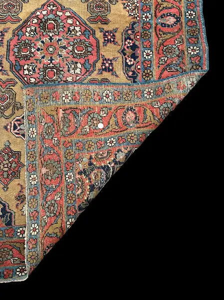 Handmade Vintage Wool Rug Colorful Persian Kerman Floral Design 2'11 x 4'9 I Got Rugs