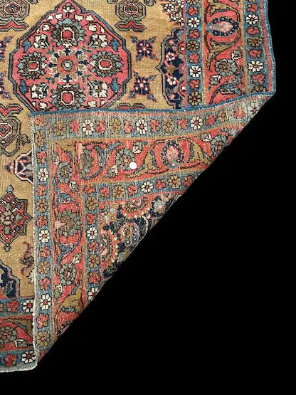 Handmade Vintage Wool Rug Colorful Persian Kerman Floral Design 2'11 x 4'9 I Got Rugs