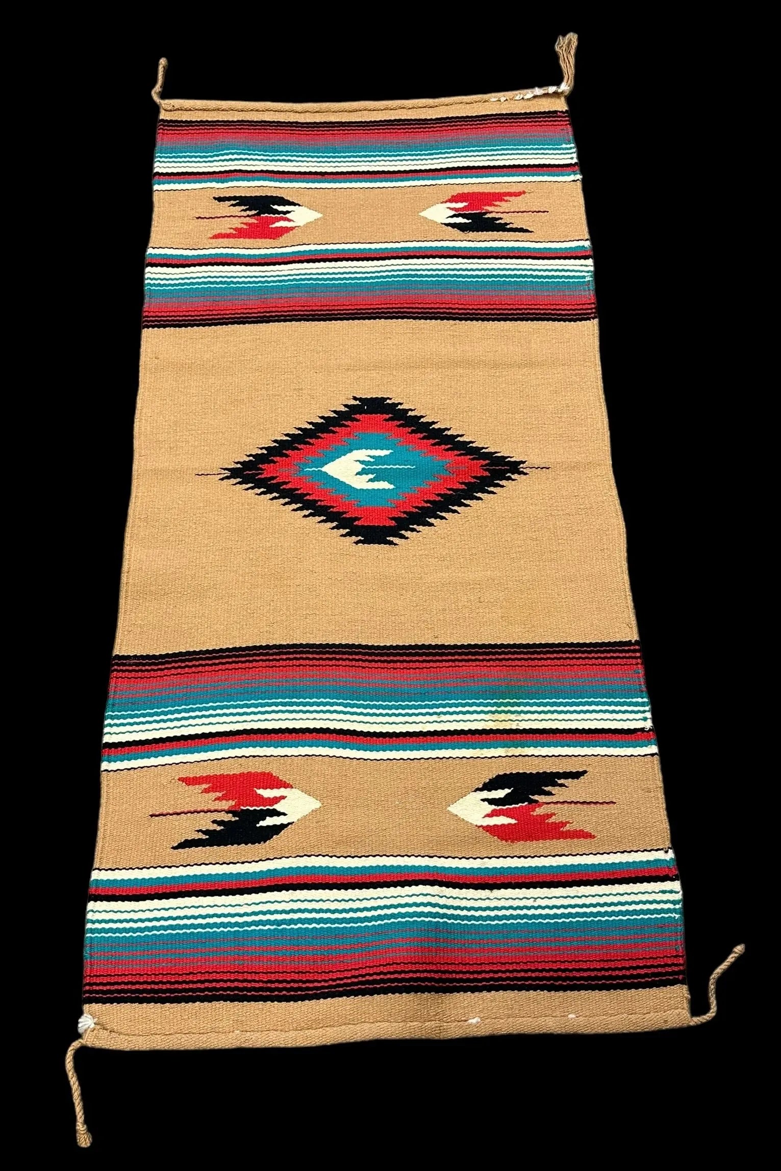 Handmade Vintage Wool Rug Colorful Southwestern Tribal Design 2'6 x 5'4 I Got Rugs Handmade Vintage Wool Rug Colorful Southwestern Tribal Design 2'6 x 5'4 I Got Rugs Handmade Vintage I Got Rugs