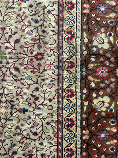 Handmade Vintage Wool Rug Colorful Turkish Floral Design 6'4 x 9'9 *Repaired* I Got Rugs