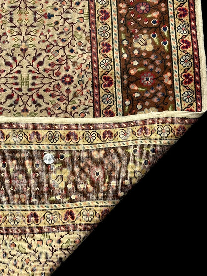 Handmade Vintage Wool Rug Colorful Turkish Floral Design 6'4 x 9'9 *Repaired* I Got Rugs