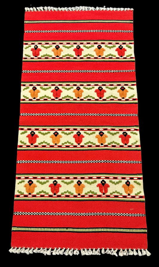 Handmade Vintage Wool Rug Colorful Turkish Kilim Unique Design 2' x 4'3 I Got Rugs