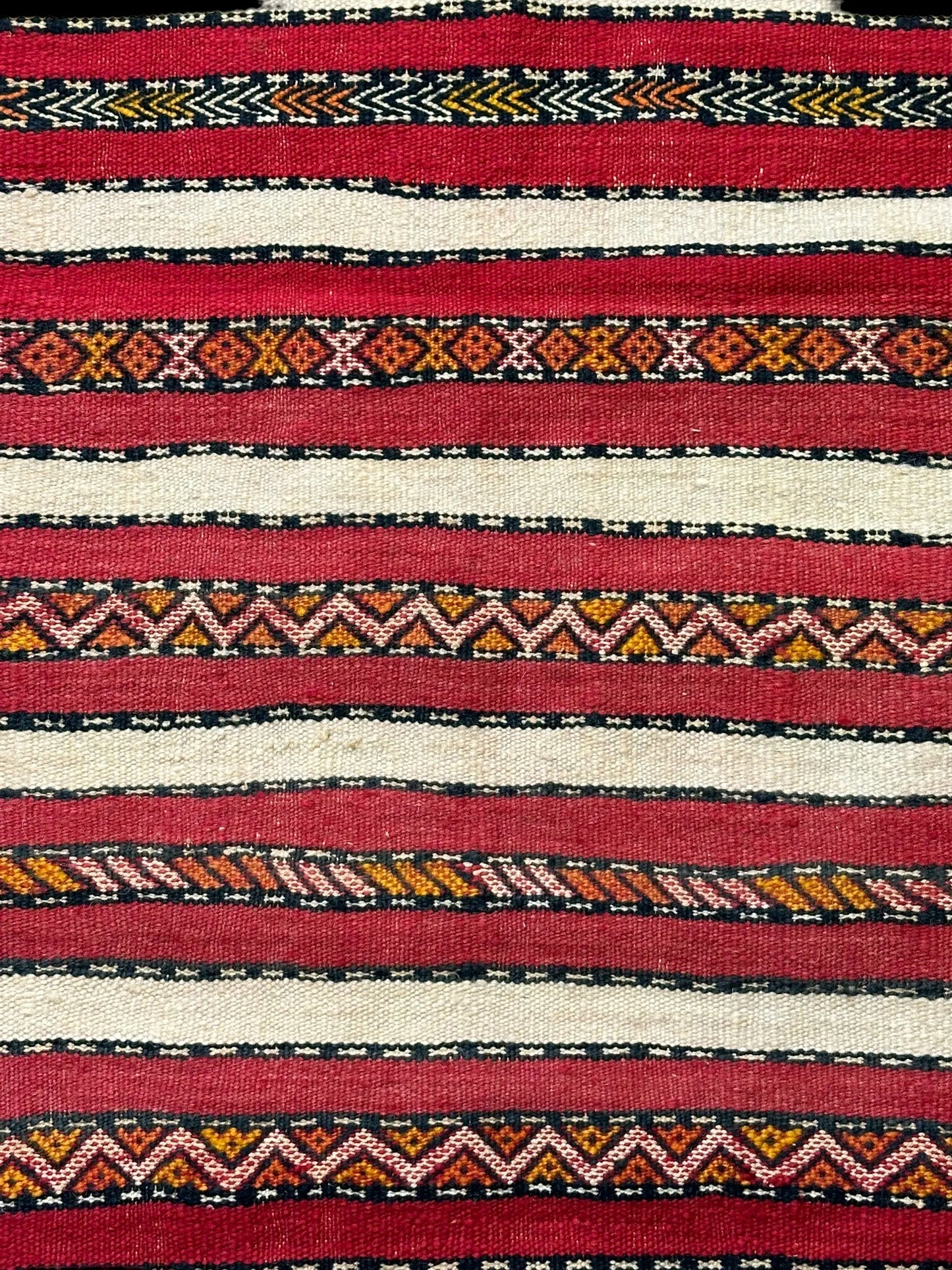 Handmade Vintage Wool Rug Moroccan Berber Tribal Design Multicolor 2'11 x 5'2 I Got Rugs