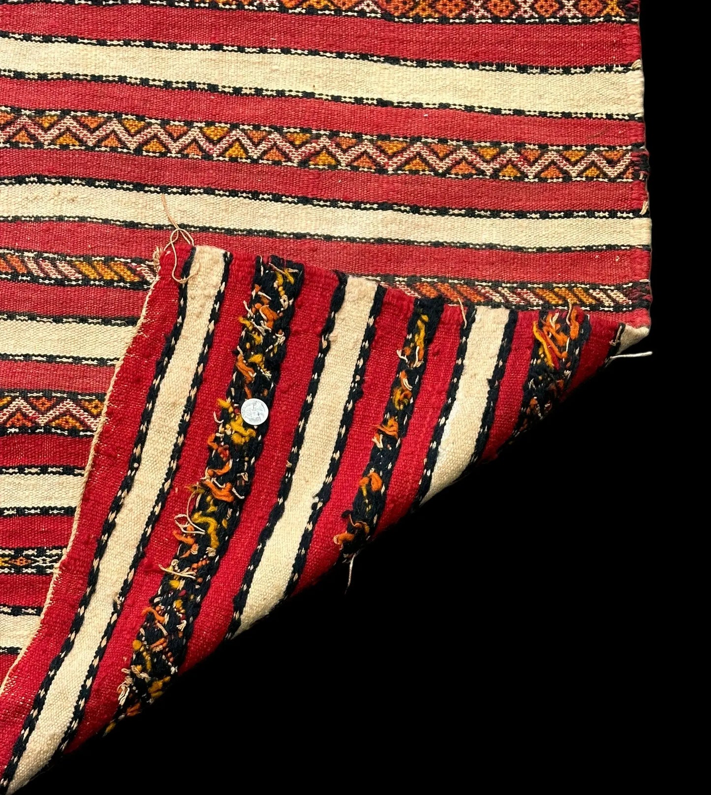 Handmade Vintage Wool Rug Moroccan Berber Tribal Design Multicolor 2'11 x 5'2 I Got Rugs