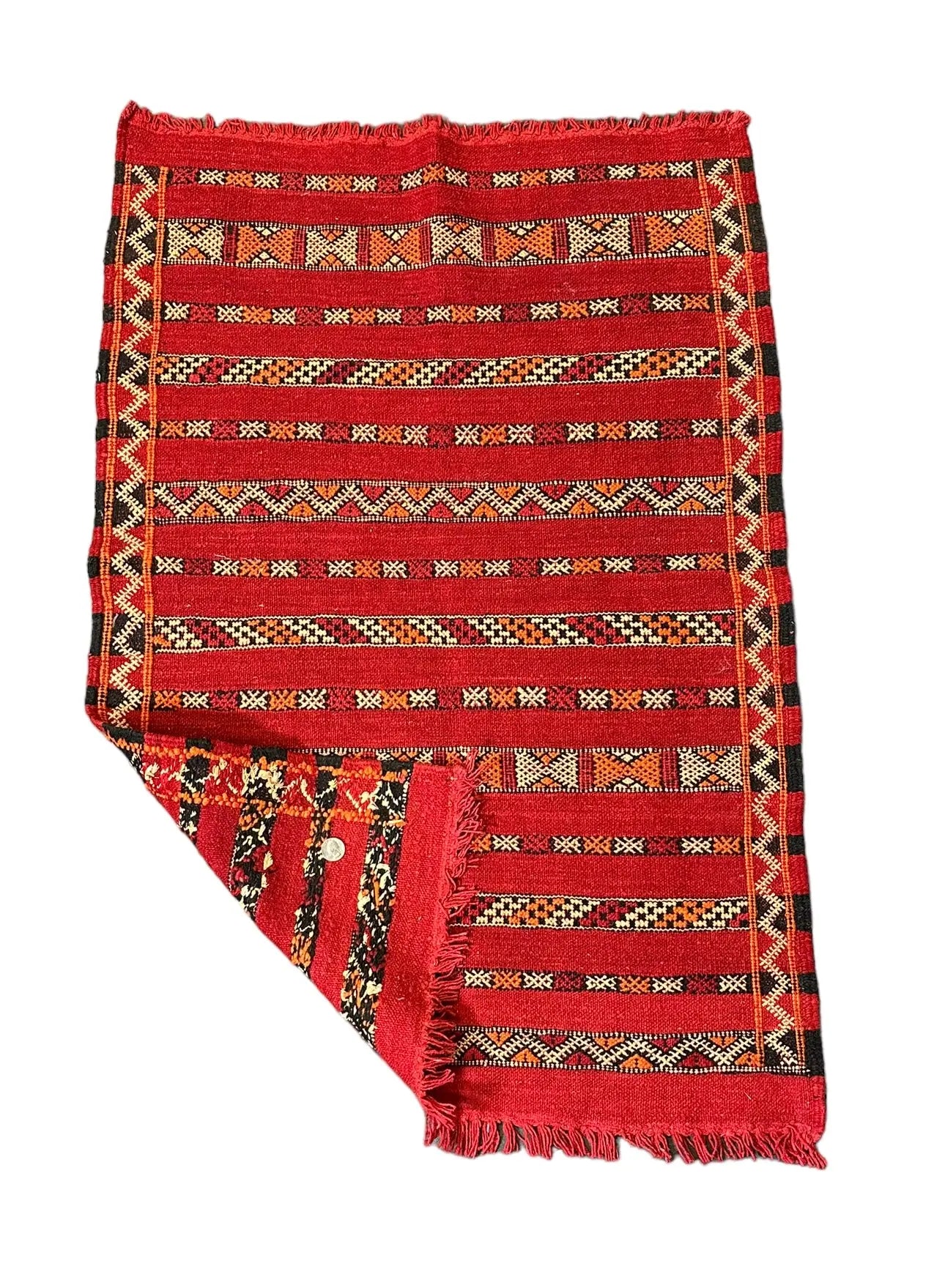 Handmade Vintage Wool Rug Moroccan Kilim Tribal Design Red 2'5 x 3'7 I Got Rugs Handmade Vintage Wool Rug Moroccan Kilim Tribal Design Red 2'5 x 3'7 I Got Rugs Handmade Vintage I Got Rugs