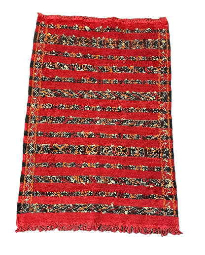 Handmade Vintage Wool Rug Moroccan Kilim Tribal Design Red 2'5 x 3'7 I Got Rugs Handmade Vintage Wool Rug Moroccan Kilim Tribal Design Red 2'5 x 3'7 I Got Rugs Handmade Vintage I Got Rugs