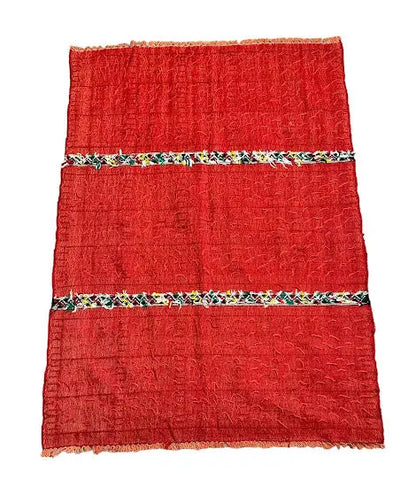 Handmade Vintage Wool Rug Moroccan Tribal Design Red 3'1 x 4'3 I Got Rugs