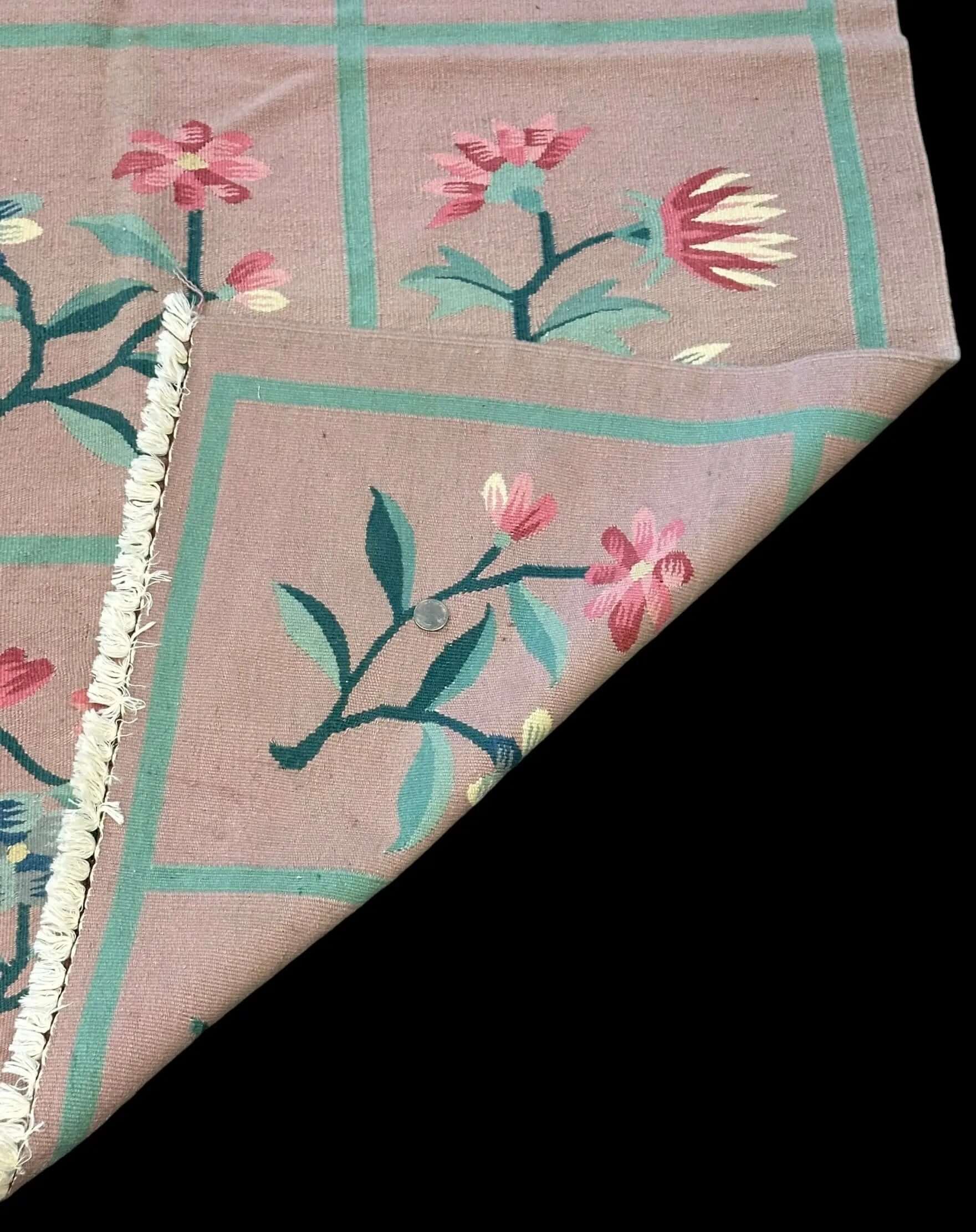 Handmade Vintage Wool Rug Multicolor Indian Kilim Floral Design 4' x 5'10 I Got Rugs Handmade Vintage Wool Rug Multicolor Indian Kilim Floral Design 4' x 5'10 I Got Rugs Handmade Vintage I Got Rugs
