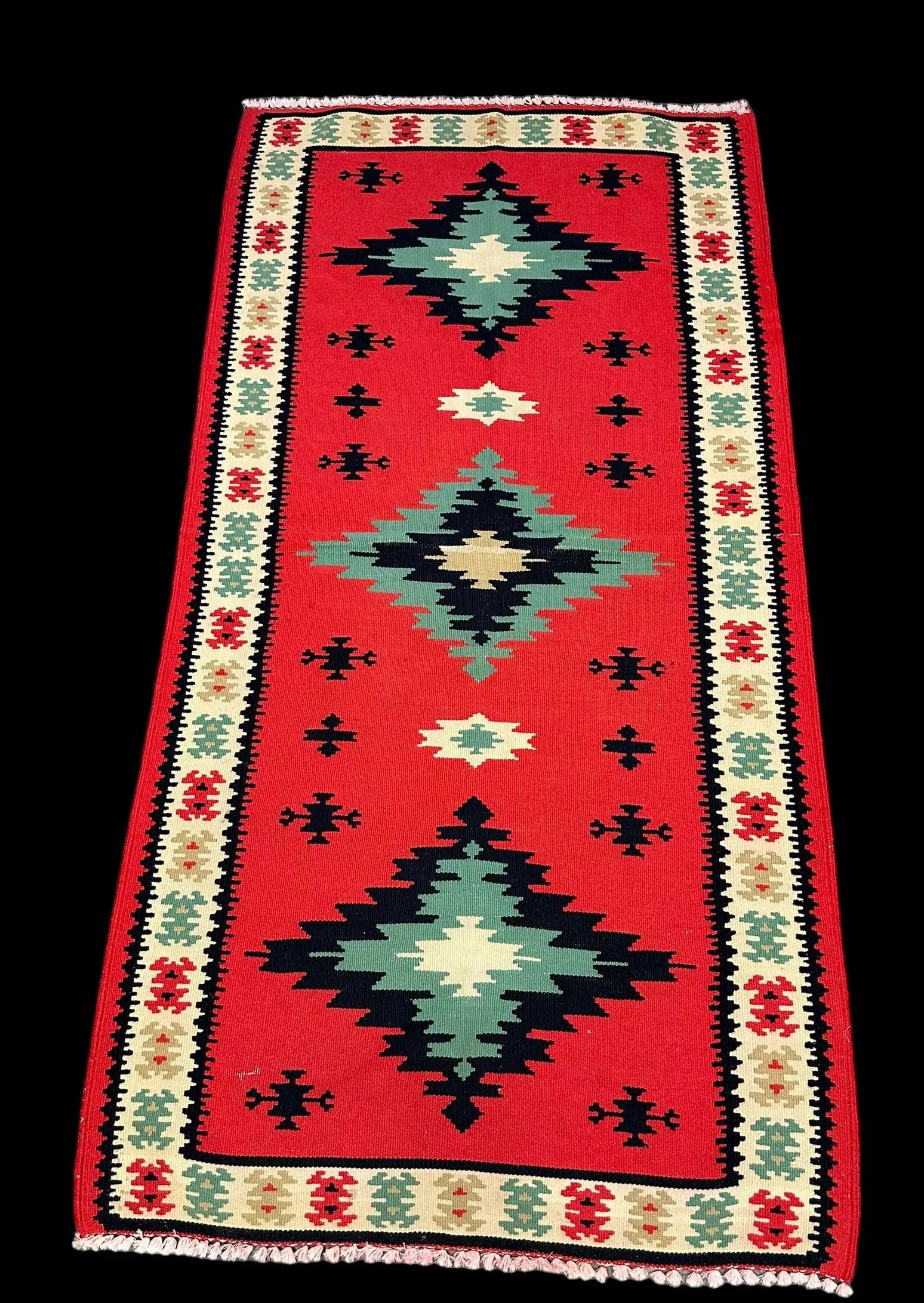 Handmade Vintage Wool Rug Multicolor Turkish Kilim Geometric Design 2'10 x 5'8 I Got Rugs Handmade Vintage Wool Rug Multicolor Turkish Kilim Geometric Design 2'10 x 5'8 I Got Rugs Handmade Vintage I Got Rugs