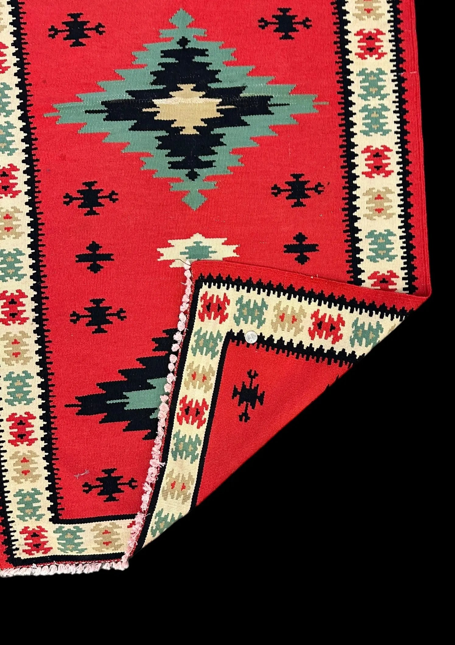 Handmade Vintage Wool Rug Multicolor Turkish Kilim Geometric Design 2'10 x 5'8 I Got Rugs Handmade Vintage Wool Rug Multicolor Turkish Kilim Geometric Design 2'10 x 5'8 I Got Rugs Handmade Vintage I Got Rugs
