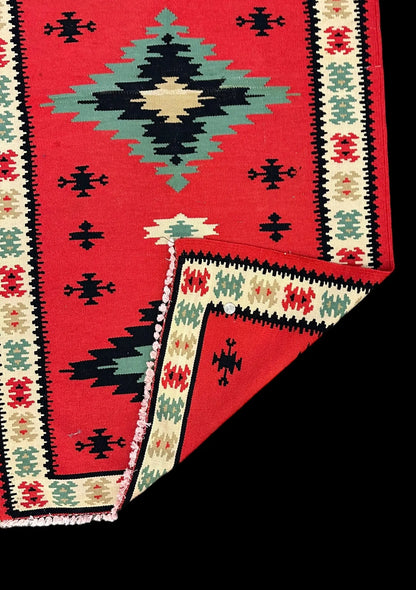 Handmade Vintage Wool Rug Multicolor Turkish Kilim Geometric Design 2'10 x 5'8 I Got Rugs Handmade Vintage Wool Rug Multicolor Turkish Kilim Geometric Design 2'10 x 5'8 I Got Rugs Handmade Vintage I Got Rugs