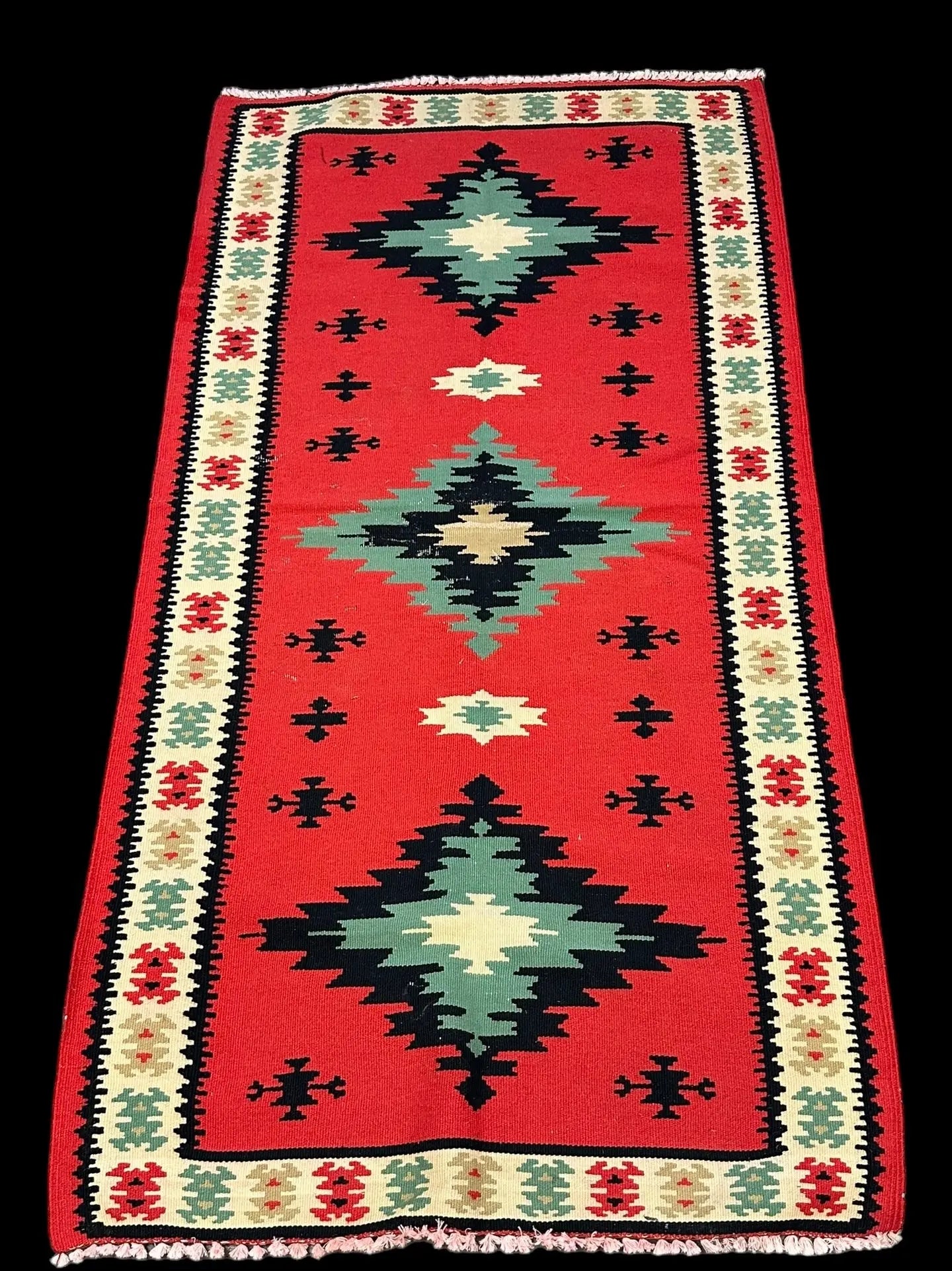 Handmade Vintage Wool Rug Multicolor Turkish Kilim Geometric Design 2'10 x 5'8 I Got Rugs Handmade Vintage Wool Rug Multicolor Turkish Kilim Geometric Design 2'10 x 5'8 I Got Rugs Handmade Vintage I Got Rugs