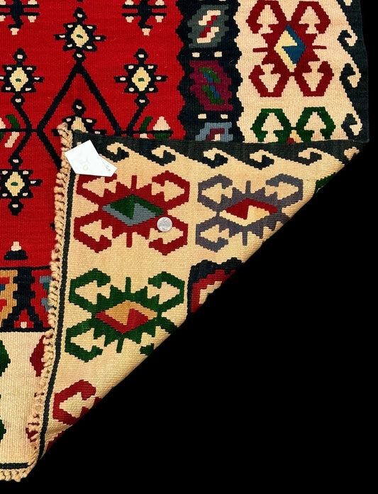 Handmade Vintage Wool Rug Multicolor Turkish Kilim Geometric Design 3'1 x 6'5 I Got Rugs Handmade Vintage Wool Rug Multicolor Turkish Kilim Geometric Design 3'1 x 6'5 I Got Rugs Handmade Vintage I Got Rugs