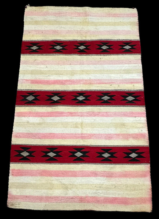 Handmade Vintage Wool Rug Navajo Style Design Colorful 3'1 x 5'1 I Got Rugs