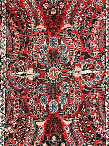 Handmade Vintage Wool Rug Persian Hamadan Runner Red Oriental Design 2'10 x 20' I Got Rugs