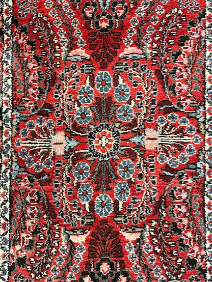 Handmade Vintage Wool Rug Persian Hamadan Runner Red Oriental Design 2'10 x 20' I Got Rugs