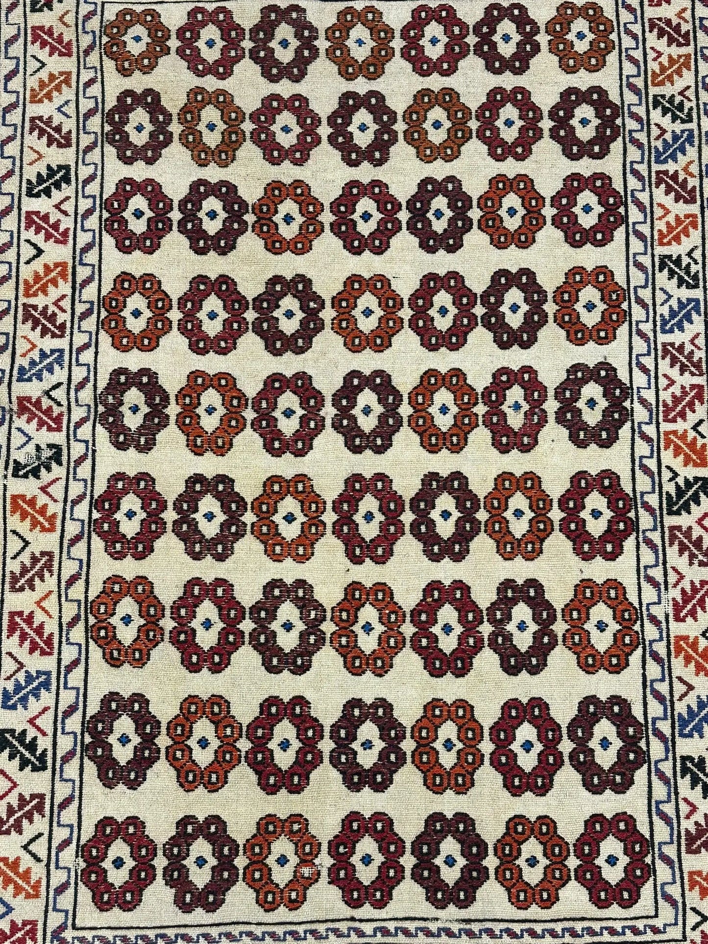 Handmade Vintage Wool Rug Persian Kilim Colorful Soumak Design 4' x 6'9 I Got Rugs Handmade Vintage Wool Rug Persian Kilim Colorful Soumak Design 4' x 6'9 I Got Rugs Handmade Vintage I Got Rugs