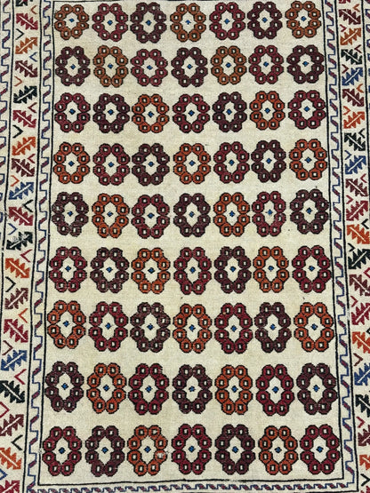 Handmade Vintage Wool Rug Persian Kilim Colorful Soumak Design 4' x 6'9 I Got Rugs Handmade Vintage Wool Rug Persian Kilim Colorful Soumak Design 4' x 6'9 I Got Rugs Handmade Vintage I Got Rugs