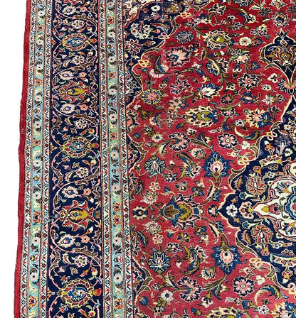 Handmade Vintage Wool Rug Persian Red Oriental Design 8'3 x 11'4 I Got Rugs