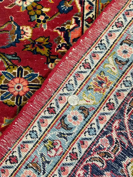 Handmade Vintage Wool Rug Persian Red Oriental Design 8'3 x 11'4 I Got Rugs