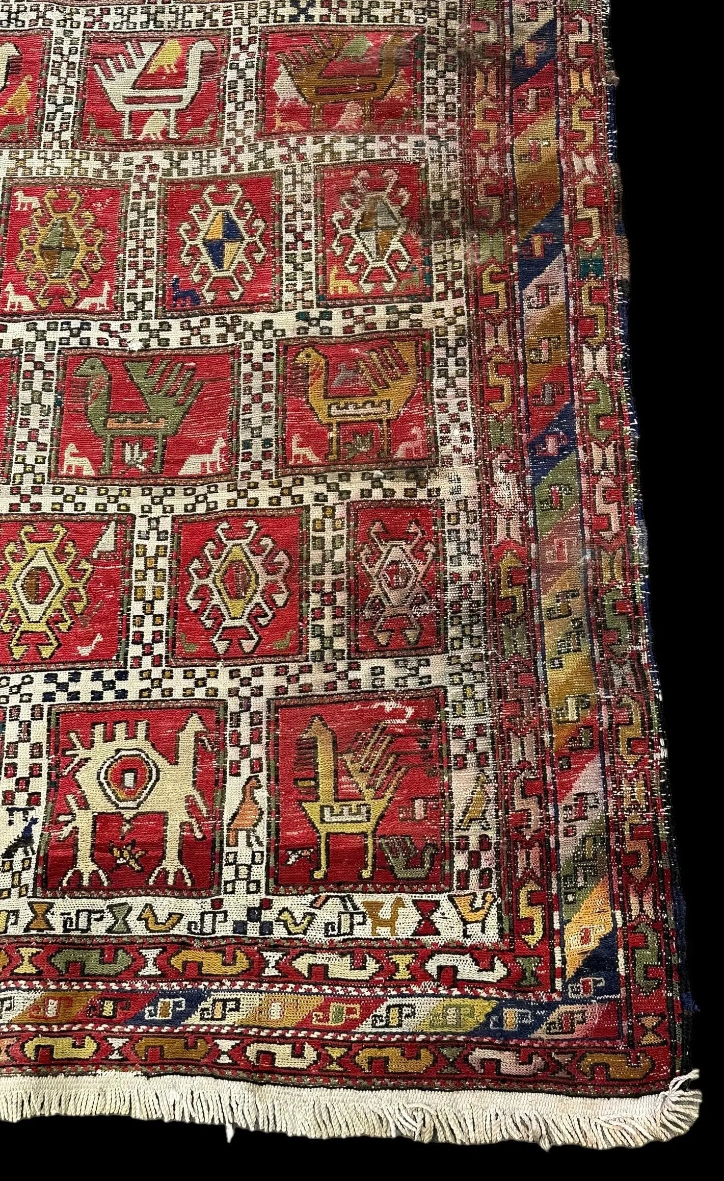 Handmade Vintage Wool Rug Persian Soumak Design 3'11 x 6'5 *Damaged* I Got Rugs Handmade Vintage Wool Rug Persian Soumak Design 3'11 x 6'5 *Damaged* I Got Rugs Handmade Vintage I Got Rugs