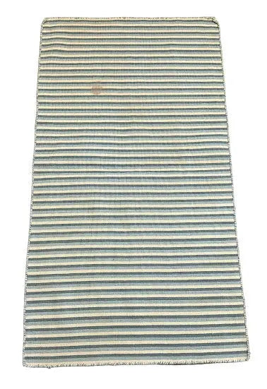 Handmade Vintage Wool Rug Persian Style Striped Design 2'8 x 4'10 I Got Rugs