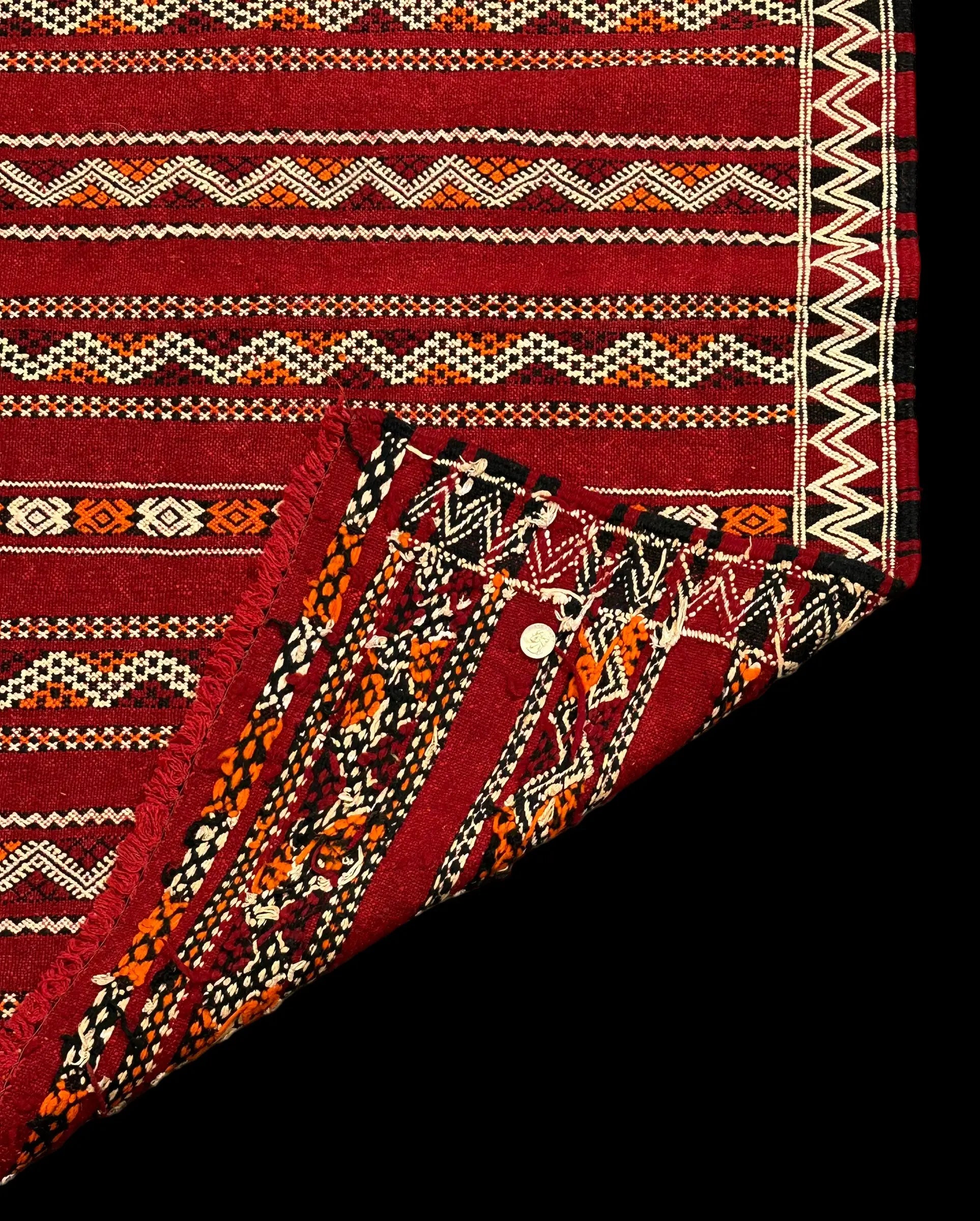 Handmade Vintage Wool Rug Red Moroccan Berber Tribal Design 2'7 x 4'2 I Got Rugs