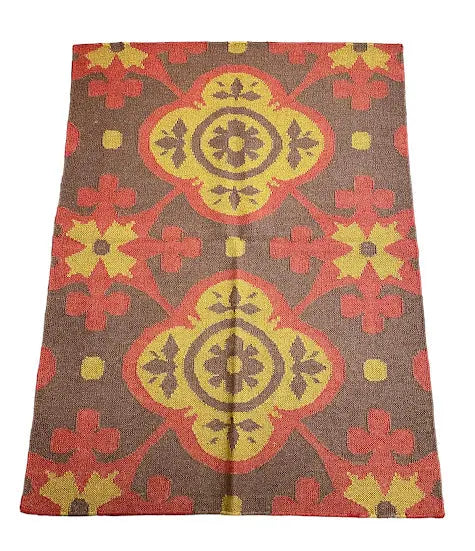 Handmade Vintage Wool Rug Turkish Anatolian Design Brown 3'7 x 4'10 I Got Rugs