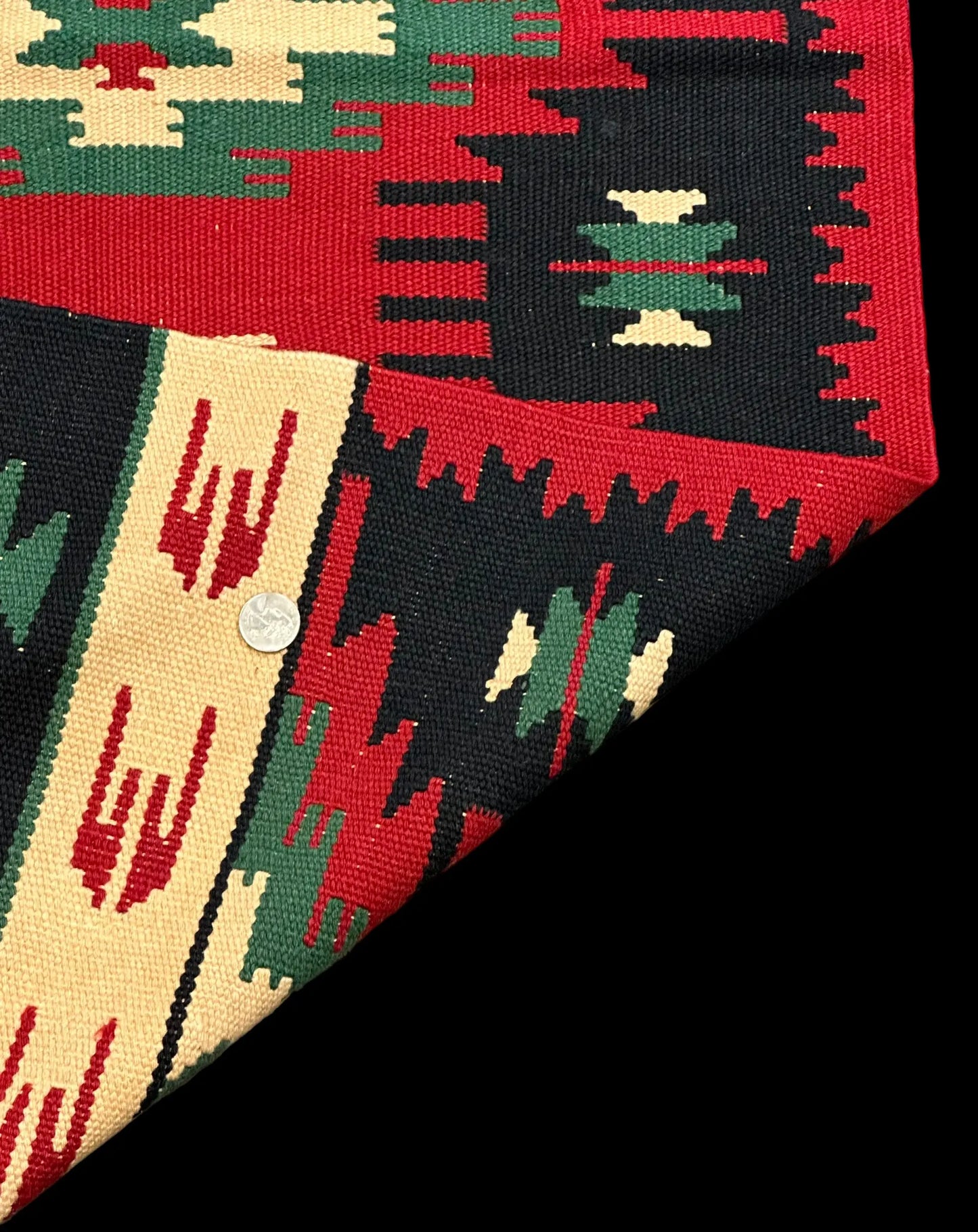 Handmade Vintage Wool Rug Turkish Kilim Geometric Design 2'1 x 4'1 I Got Rugs