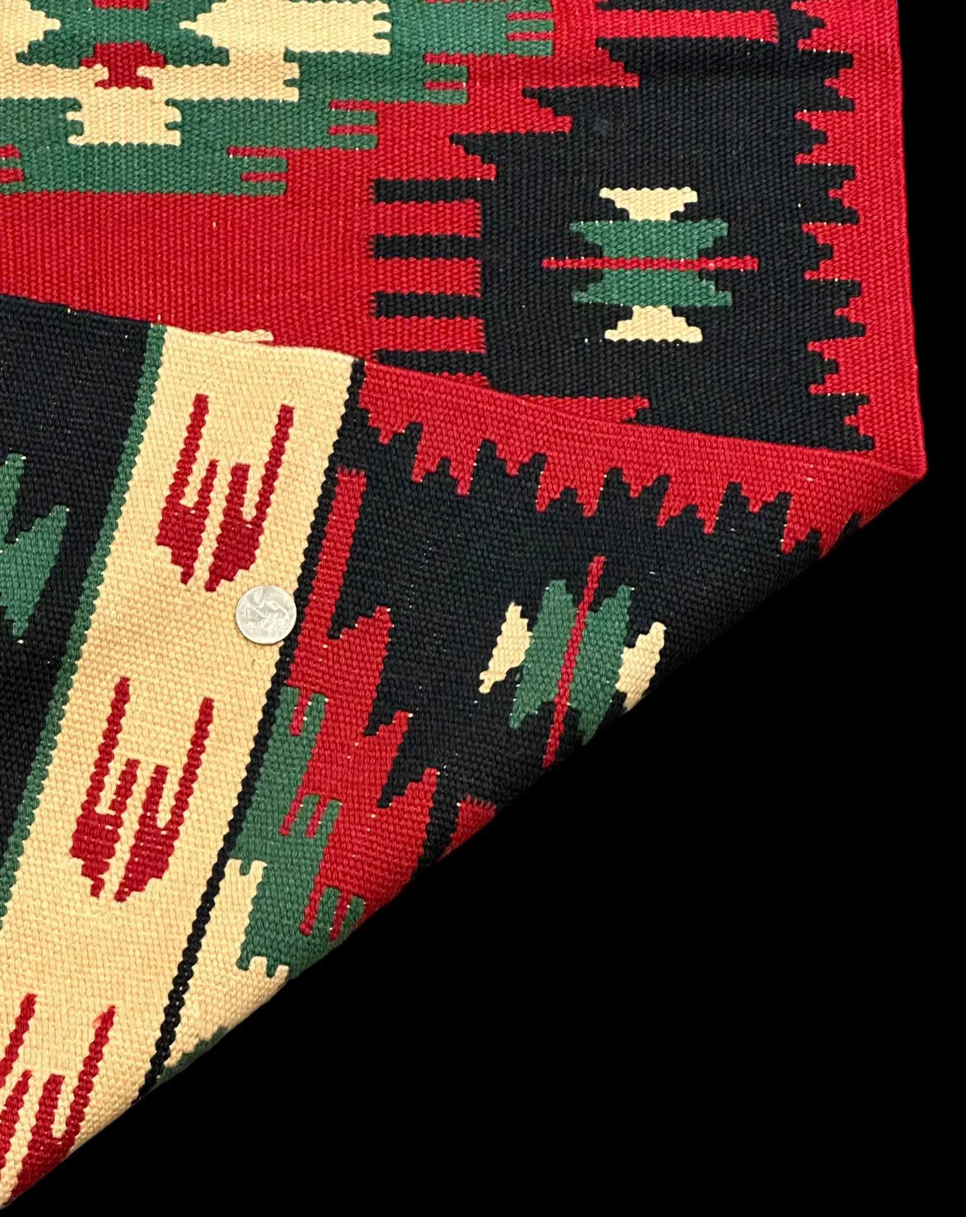 Handmade Vintage Wool Rug Turkish Kilim Geometric Design 2'1 x 4'1 I Got Rugs
