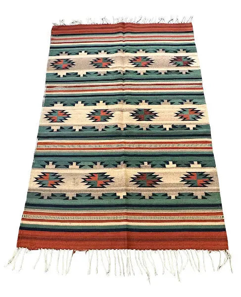 Handmade Vintage Wool Rug Turkish Kilim Geometric Design 4'1 x 6'5 I Got Rugs