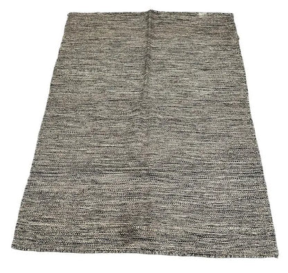 Handmade Vintage Wool Rug Turkish Kilim Gray Oriental Design 4'4 x 6'2 I Got Rugs