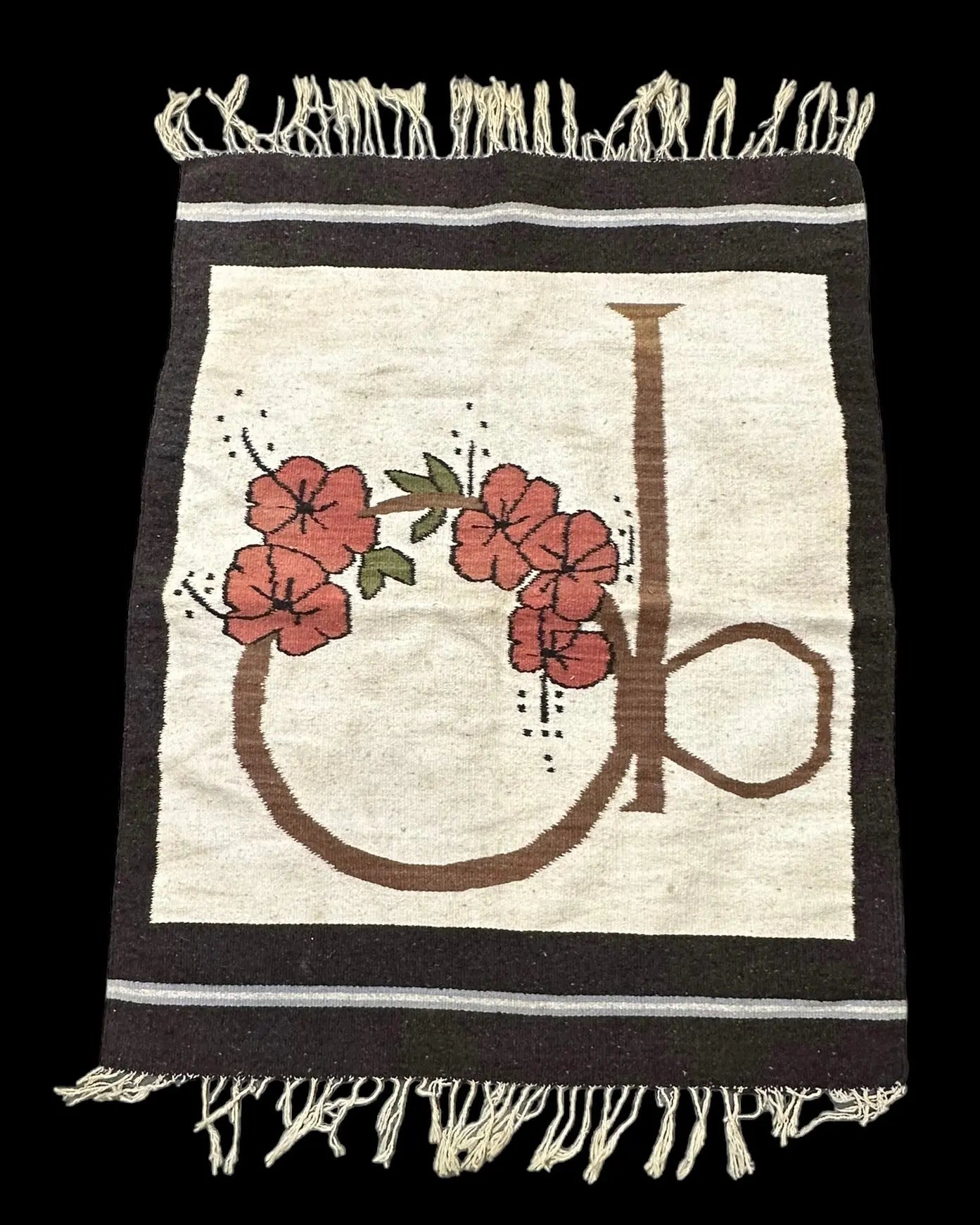 Handmade Vintage Wool Rug Turkish Kilim Multicolor Floral Design 3' x 3'10 I Got Rugs