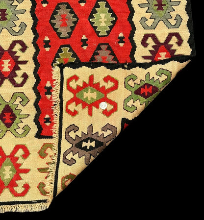Handmade Vintage Wool Rug Turkish Kilim Multicolor Geometric Pattern 2'4 x 4'11 I Got Rugs Handmade Vintage Wool Rug Turkish Kilim Multicolor Geometric Pattern 2'4 x 4'11 I Got Rugs Handmade Vintage I Got Rugs
