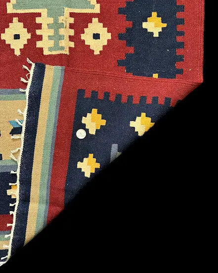 Handmade Vintage Wool Rug Turkish Kilim Multicolor Tribal Design 2'4 x 4'8 I Got Rugs