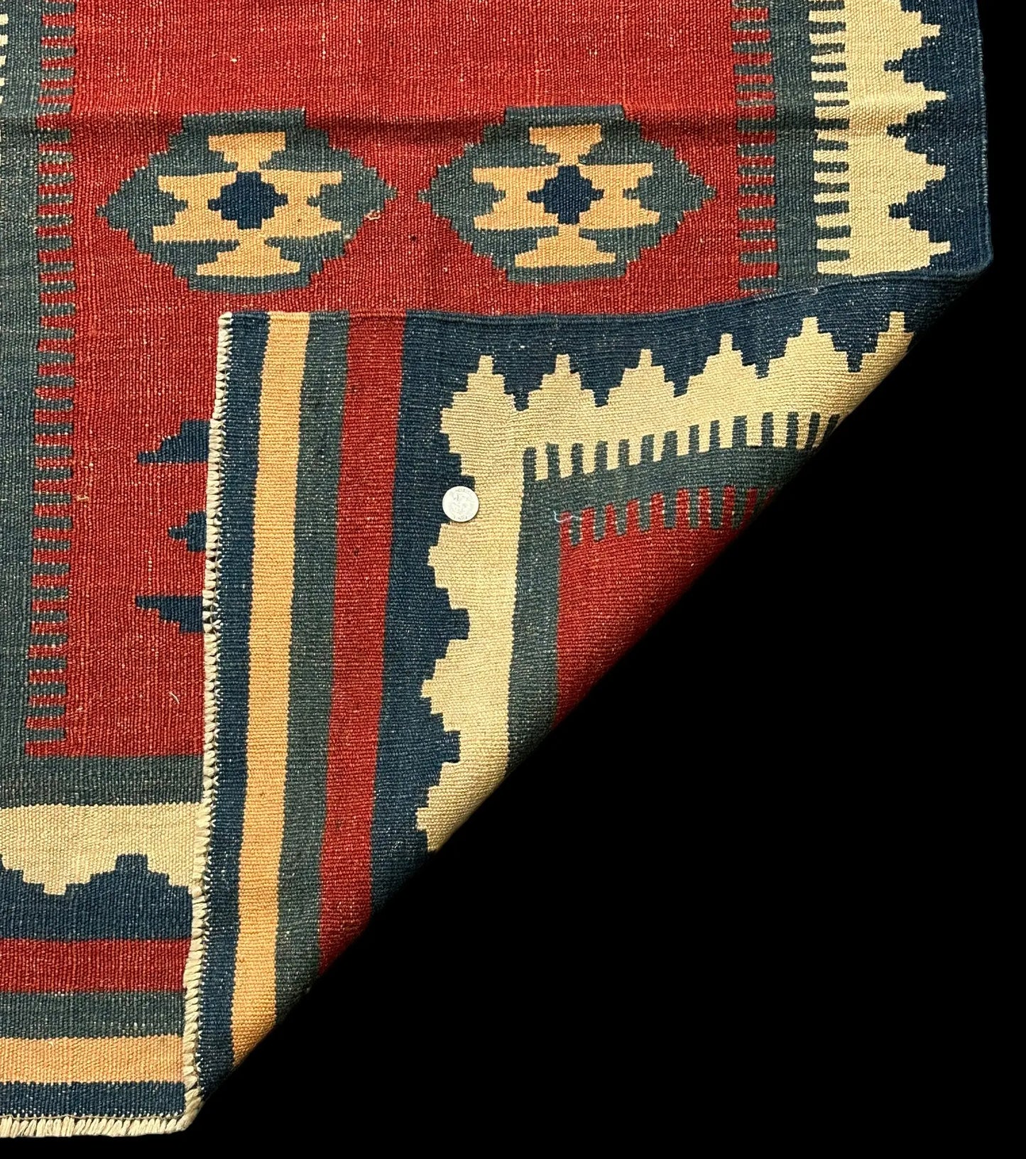 Handmade Vintage Wool Rug Turkish Kilim Multicolor Tribal Design 2'6 x 4'2 I Got Rugs