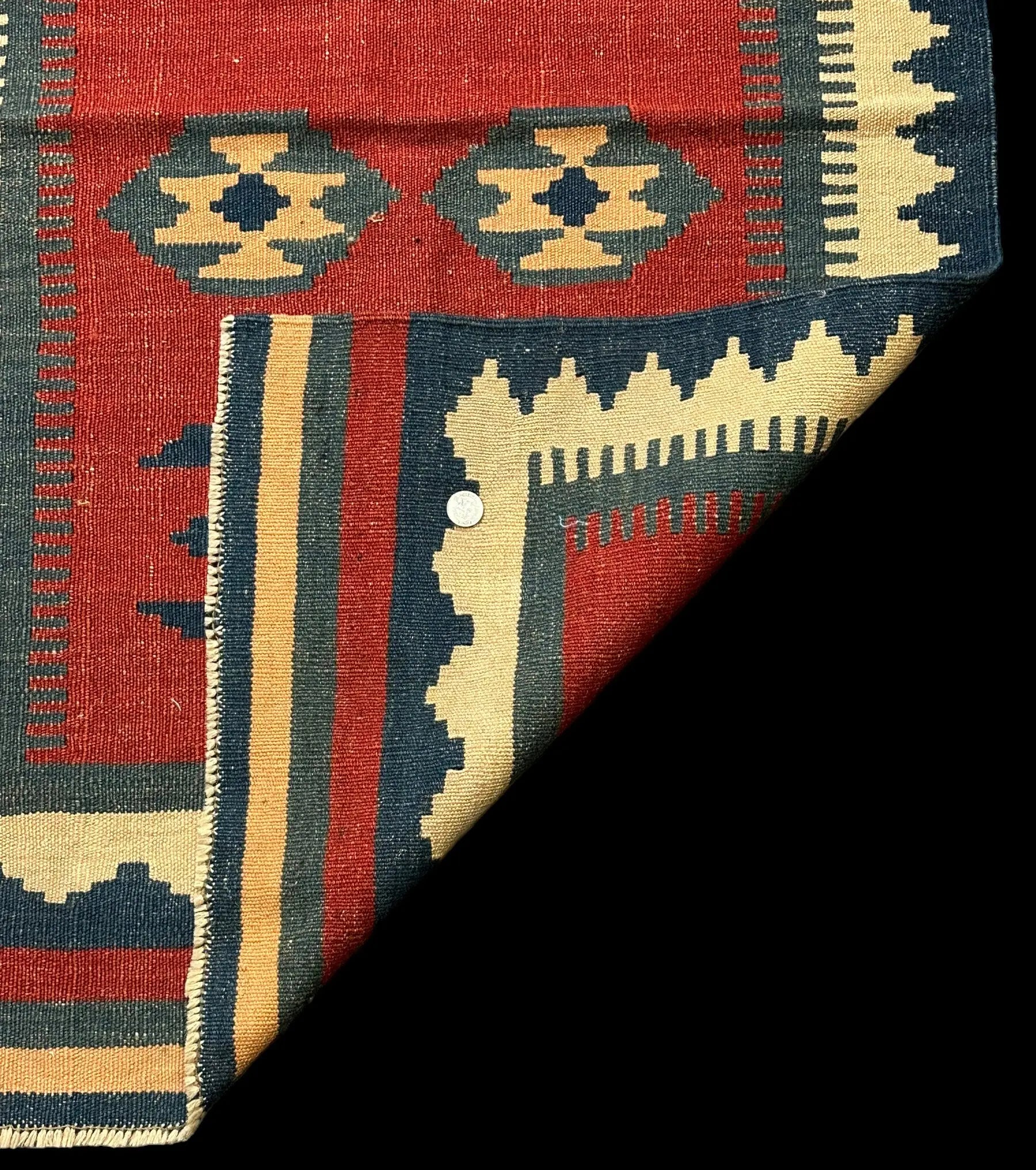 Handmade Vintage Wool Rug Turkish Kilim Multicolor Tribal Design 2'6 x 4'2 I Got Rugs