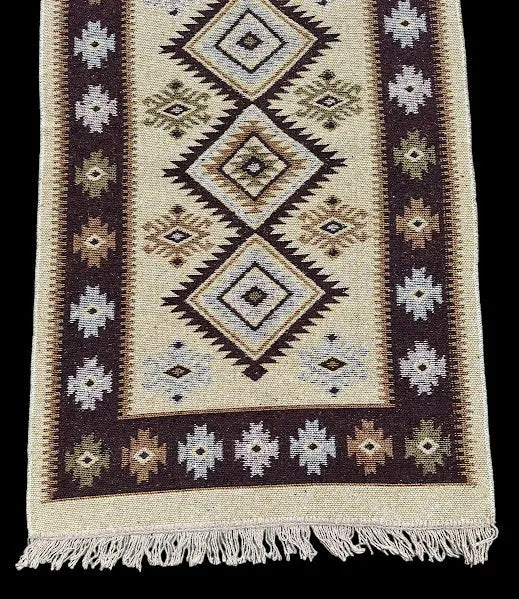 Handmade Vintage Wool Rug Turkish Kilim Multicolor Tribal Design 2'6 x 9'5 I Got Rugs
