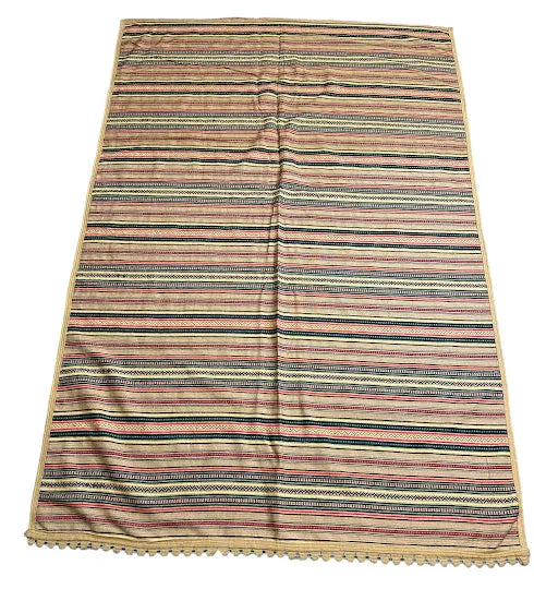 Handmade Vintage Wool Rug Turkish Kilim Striped Design Multicolor 4'7 x 6'11 - I Got Rugs Handmade Vintage Wool Rug Turkish Kilim Striped Design Multicolor 4'7 x 6'11 I Got Rugs Handmade Vintage I Got Rugs  189.00