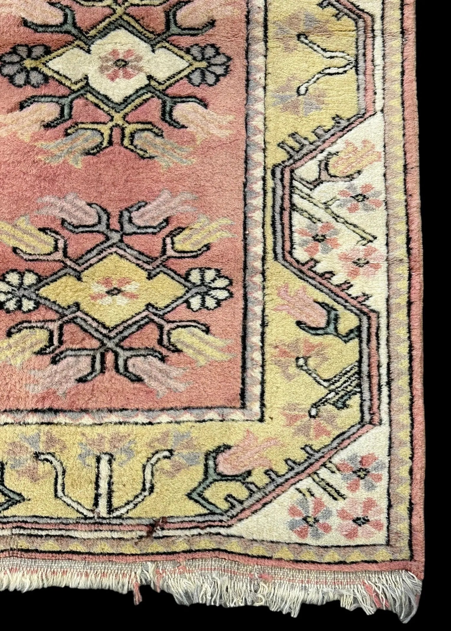 Handmade Vintage Wool Rug Turkish Oushak Design in Light Colors 2'8 x 4'4 I Got Rugs Handmade Vintage Wool Rug Turkish Oushak Design in Light Colors 2'8 x 4'4 I Got Rugs Handmade Vintage I Got Rugs