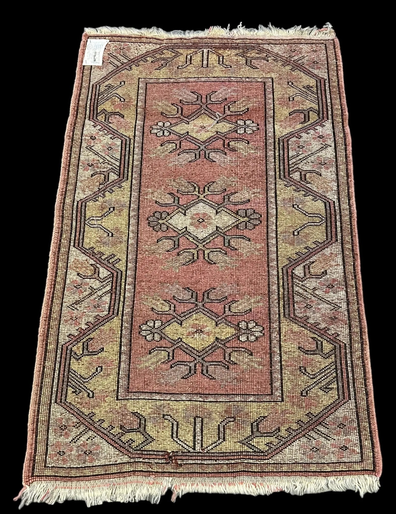 Handmade Vintage Wool Rug Turkish Oushak Design in Light Colors 2'8 x 4'4 I Got Rugs Handmade Vintage Wool Rug Turkish Oushak Design in Light Colors 2'8 x 4'4 I Got Rugs Handmade Vintage I Got Rugs