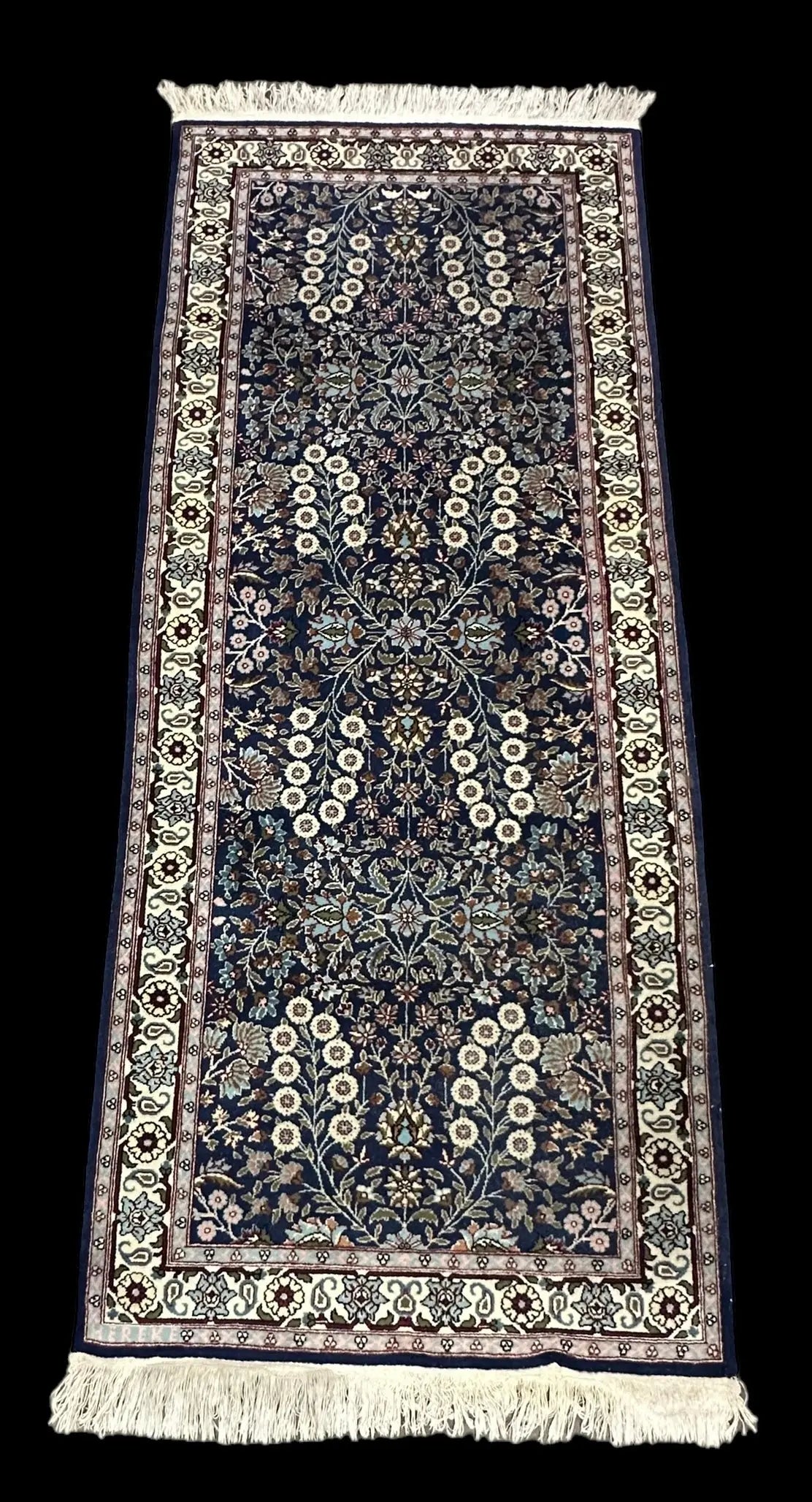 Handmade Vintage Wool Runner Rug Persian Floral Pattern Navy Blue 2'9 x 5'8 I Got Rugs Handmade Vintage Wool Runner Rug Persian Floral Pattern Navy Blue 2'9 x 5'8 I Got Rugs Handmade Vintage I Got Rugs