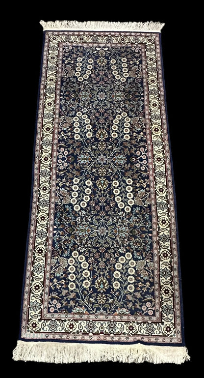 Handmade Vintage Wool Runner Rug Persian Floral Pattern Navy Blue 2'9 x 5'8 I Got Rugs Handmade Vintage Wool Runner Rug Persian Floral Pattern Navy Blue 2'9 x 5'8 I Got Rugs Handmade Vintage I Got Rugs
