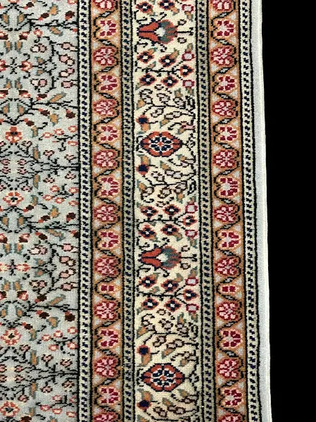 Handmade Vintage Wool Runner Rug Stunning Pink Turkish Floral Pattern 3'4 x 9'5 I Got Rugs