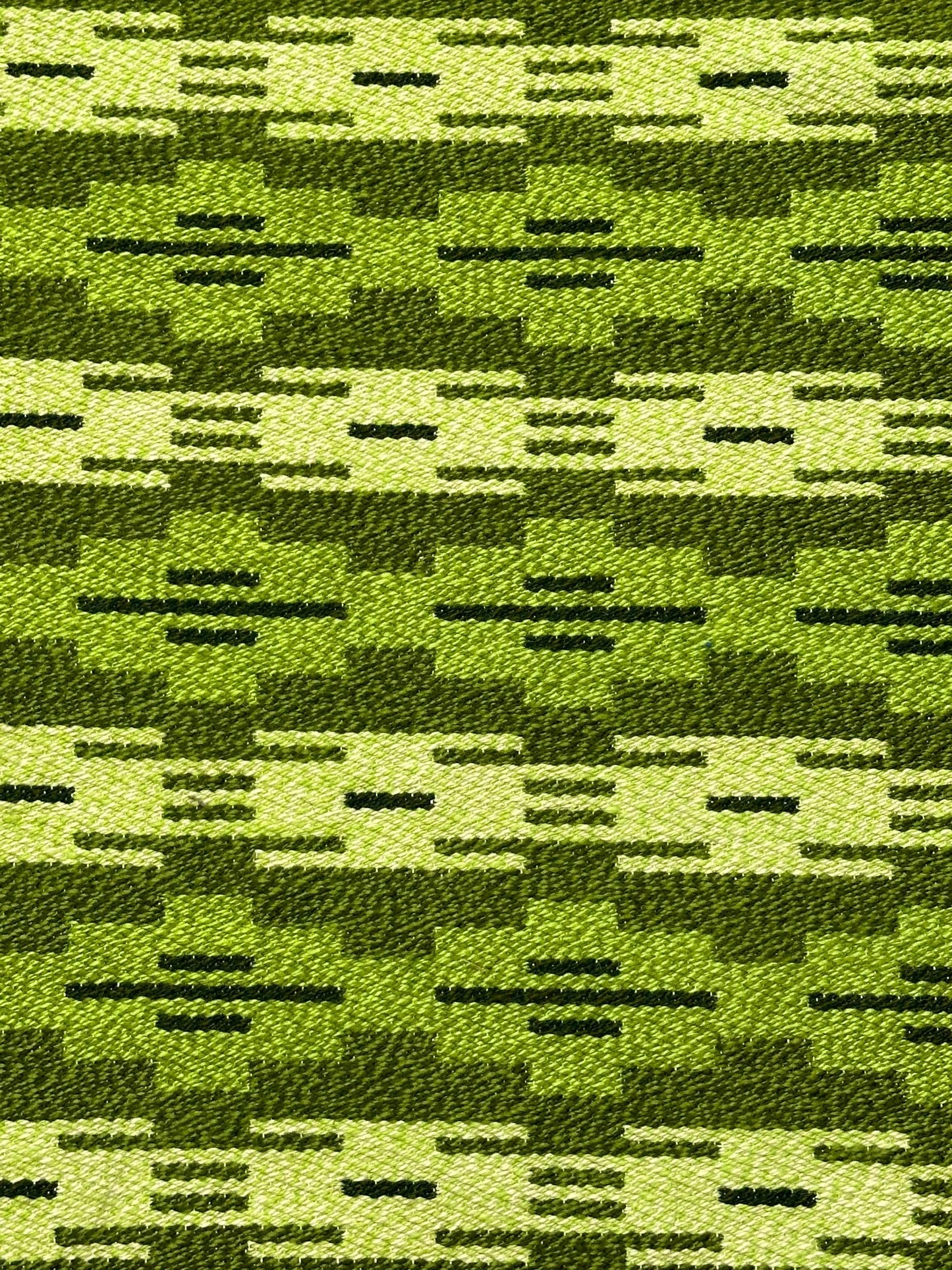 Handmade Vintage Wool Runner Rug Turkish Kilim Green Tribal Pattern 2'3 x 6'4 I Got Rugs