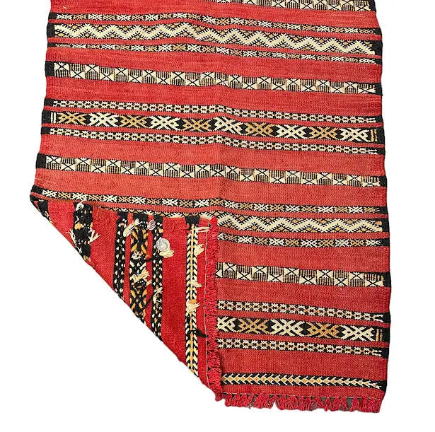 Handmade Vintage Rug Moroccan Wool Rug Red/Multicolor Tribal 2'1 x 4'4 I Got Rugs