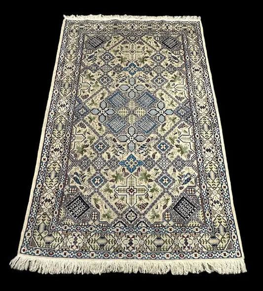 Handmade Vintage Wool Rug Colorful Turkish Bird/ Oriental Pattern 4'3 x 6'10 I Got Rugs