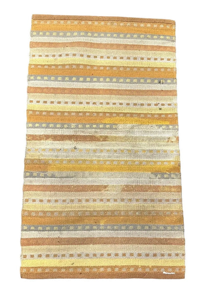 Hand-Woven Afghan Kilim Wool Rug Multicolor/ Striped Design 2'4 x 5'2 I Got Rugs
