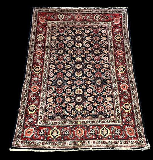 Unique Handmade Vintage Wool Rug Colorful Persian Floral Pattern 4'4 x 5'10 I Got Rugs Unique Handmade Vintage Wool Rug Colorful Persian Floral Pattern 4'4 x 5'10 I Got Rugs Handmade Vintage I Got Rugs
